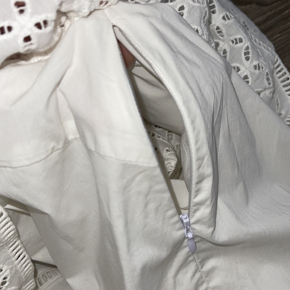 NWT Abercrombie and Fitch one shoulder eyelet ruffle dress white size XS - Picture 10 of 11